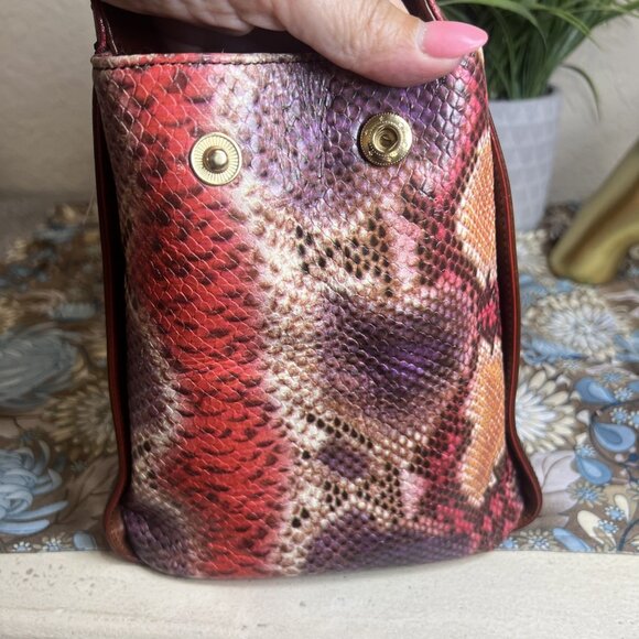 BRAHMIN ANNABELLE MULTI-COLOR ANACONDA SATCHEL Crossbody Purse - Picture 12 of 16